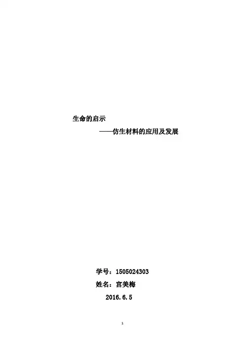 《神奇的材料》结课论文