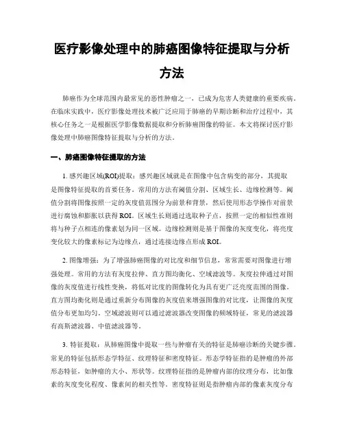 医疗影像处理中的肺癌图像特征提取与分析方法
