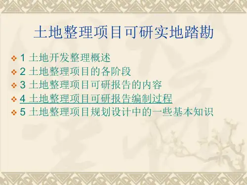 土地整理项目可研踏勘