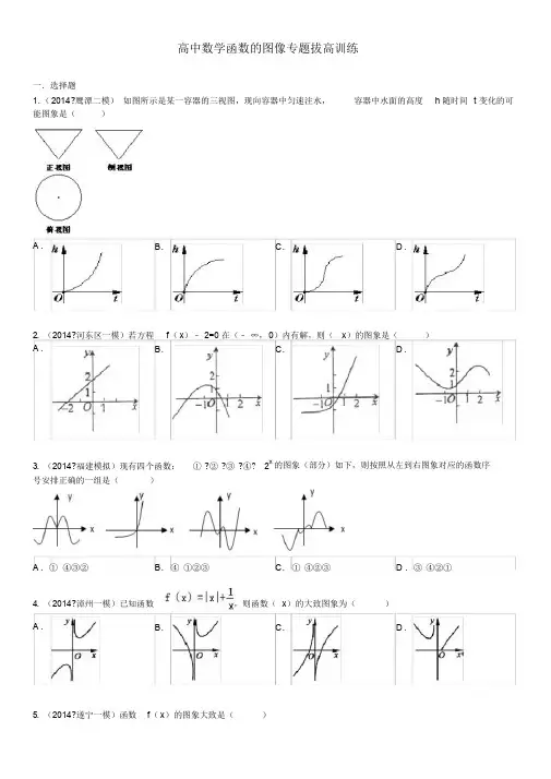 高中数学函数的图像经典专题拔高训练(附答案)