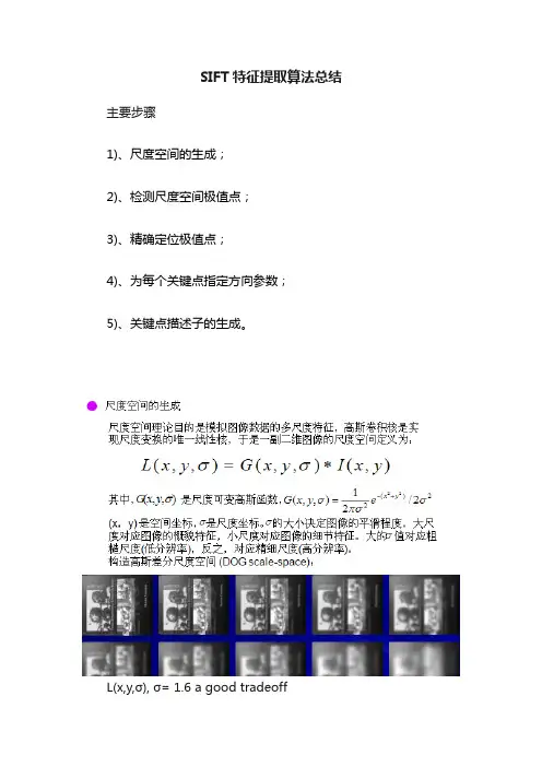 SIFT特征提取算法总结