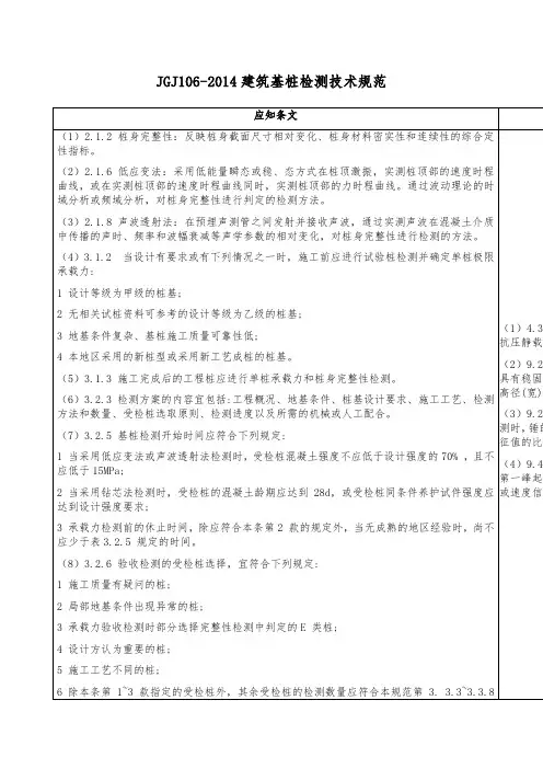 建筑基桩检测技术规范