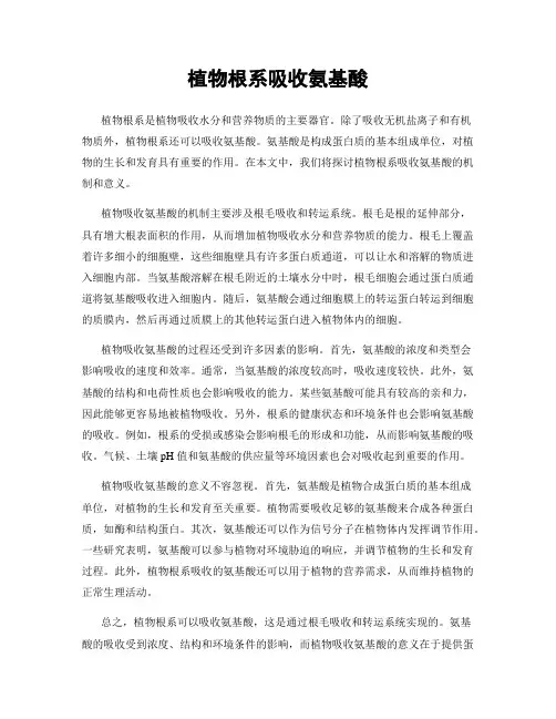 植物根系吸收氨基酸