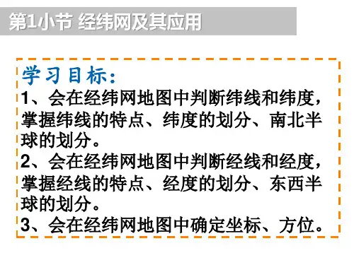 经纬网及其应用课件
