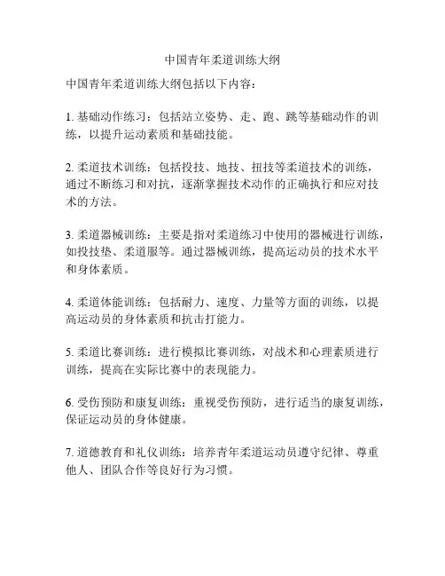 中国青年柔道训练大纲