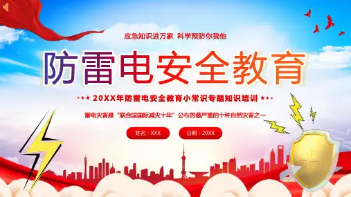 防雷电安全知识教育PPT课件
