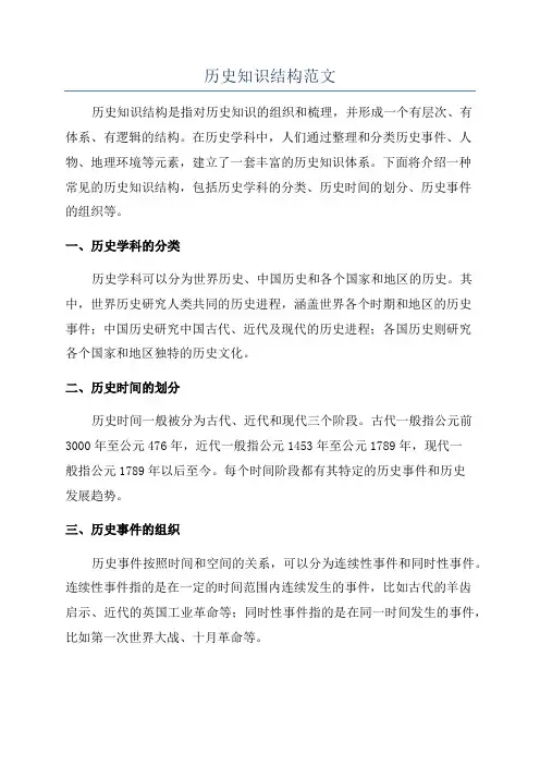 历史知识结构范文