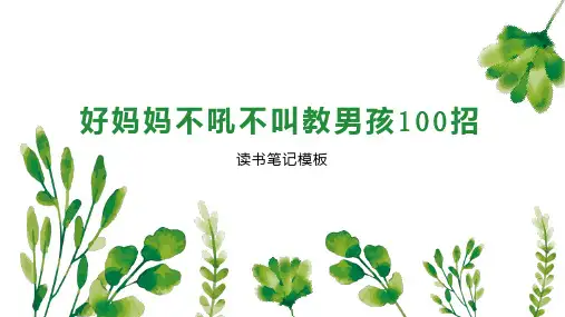 好妈妈不吼不叫教男孩100招