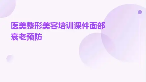 医美整形美容培训课件面部衰老预防