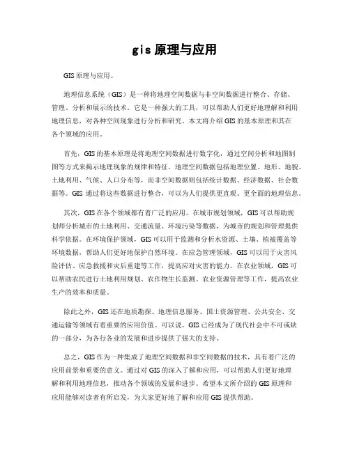 gis原理与应用