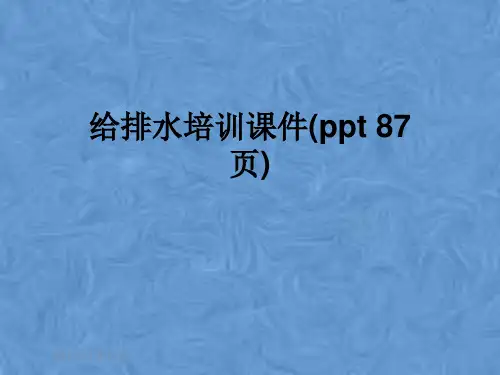 给排水培训课件(ppt 87页)