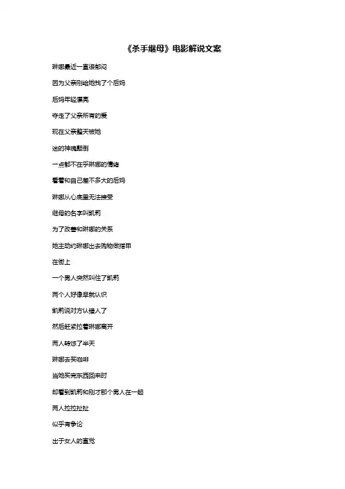 《杀手继母》电影解说文案
