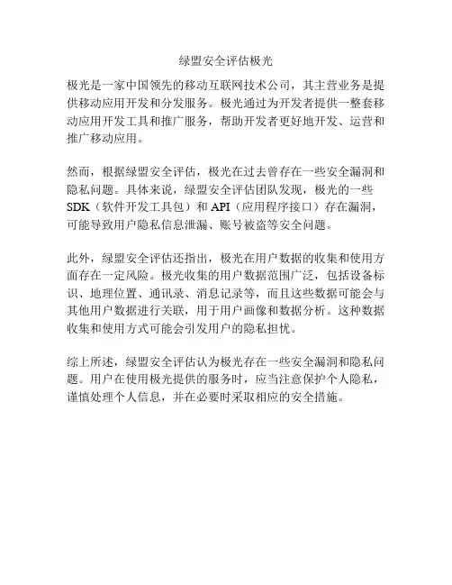 绿盟安全评估极光