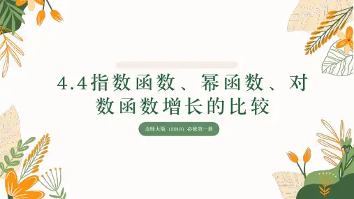 指数函数、幂函数、对数函数增长的比较(45张PPT)——高中数学必修第一册