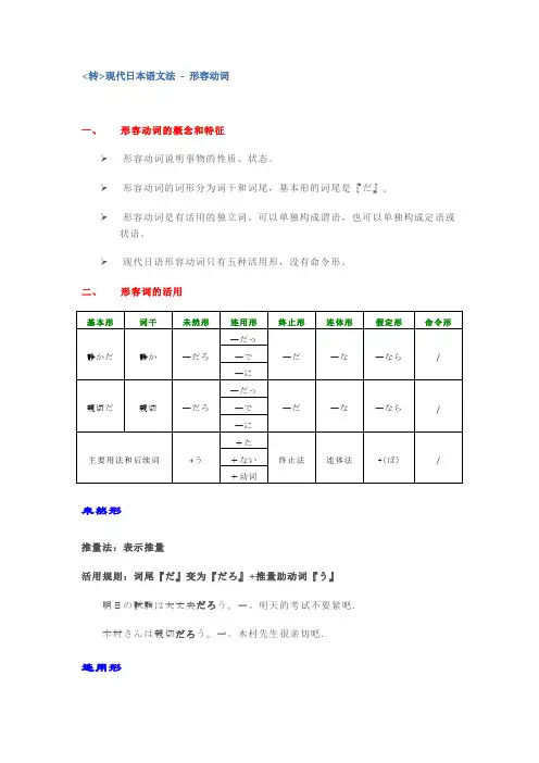 现代日本语文法_形容动词