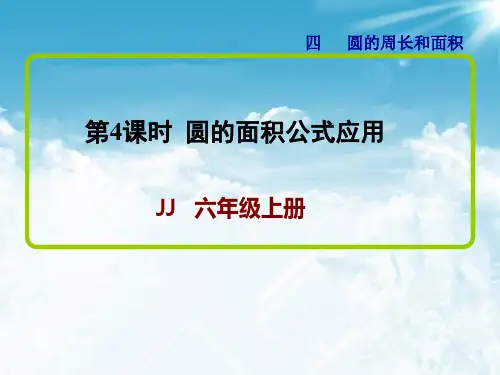 小学数学冀教版六年级上圆的面积公式应用——已知直径求面积