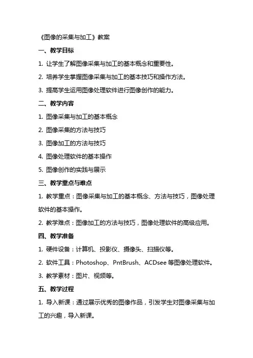 《图像的采集与加工》教案