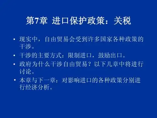 第07章 进口保护政策-关税