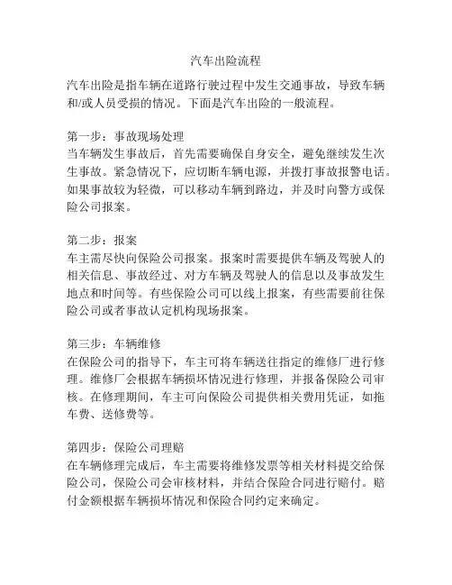汽车出险流程