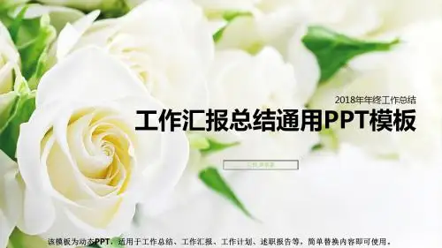 2018-2019最新2018年年终工作总结【框架完整ppt】