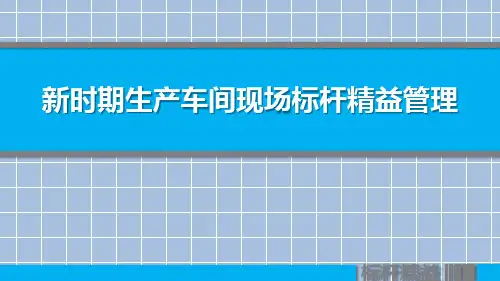 新时期生产车间现场标杆精益管理培训课件