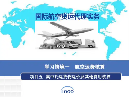国际航空货运代理实务六 运费核算 项目5 - 集中托运货物运价核算