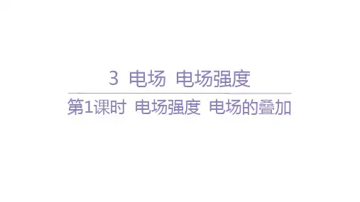 人教版高中物理必修第三册精品课件 第九章 静电场及其应用 第1课时 电场强度 电场的叠加
