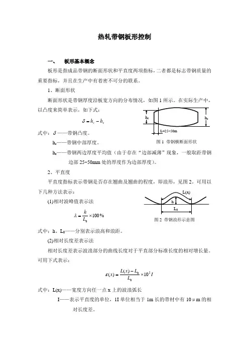 热轧带钢板形控制