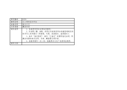 1、藏品目录表格20120720162335