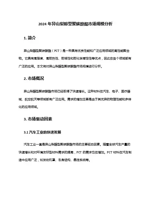 2024年异山梨醇型聚碳酸酯市场规模分析