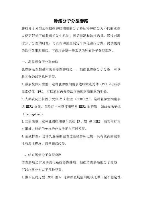 肿瘤分子分型套路