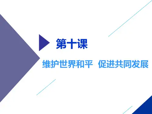 第十课 维护世界和平  促进共同发展