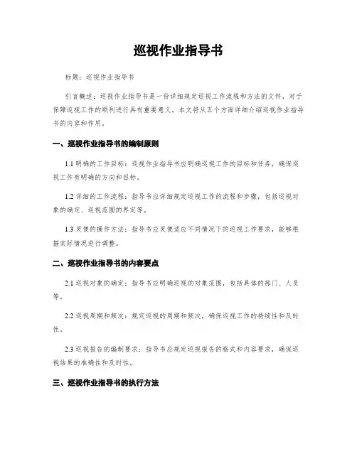 巡视作业指导书
