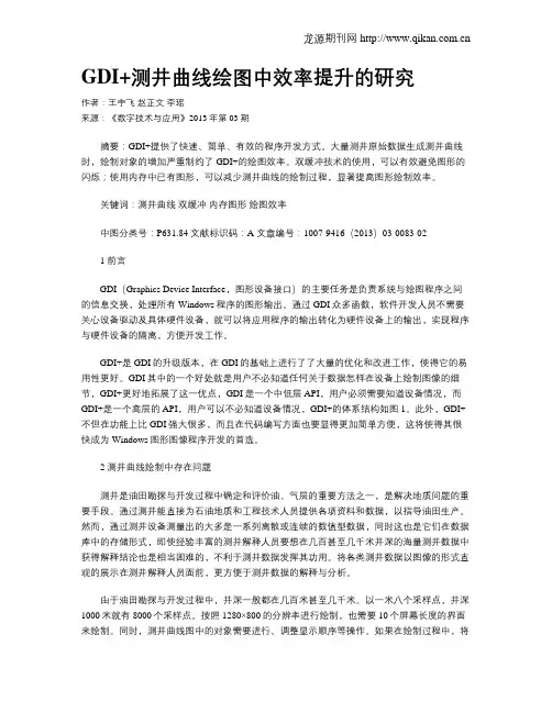 GDI+测井曲线绘图中效率提升的研究