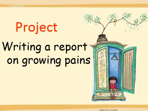 高中英语 _ 牛津译林版 _ 高一上册 _ 模块1 Unit 2 Growing painsroje