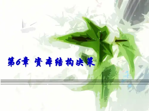 第6章 资本结构决策