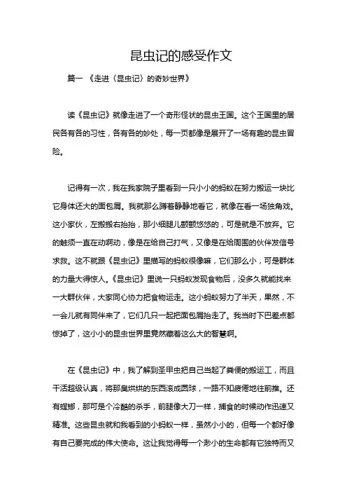 昆虫记的感受作文