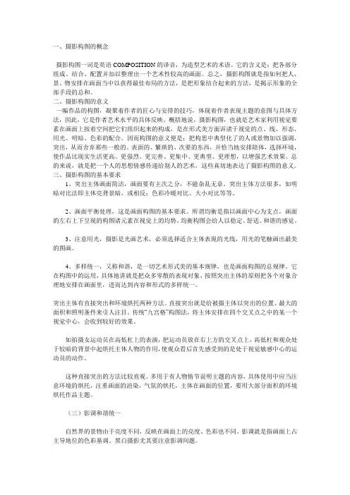 略论摄影构图的意义和基本要求