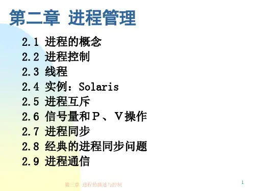 操作系统 进程管理PPT课件