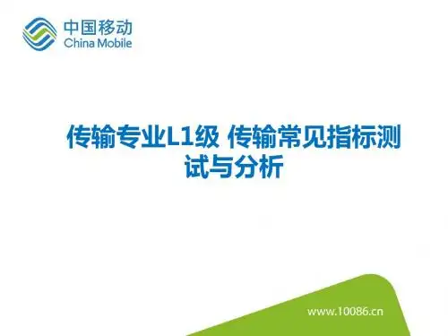 传输专业L1级-传输常见指标测试与分析