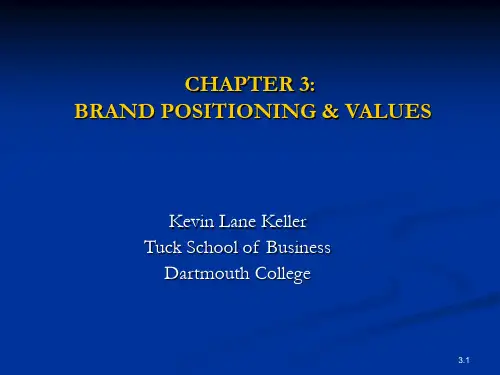 Brand Positioning (品牌定位)  凯勒 《战略品牌管理》课件