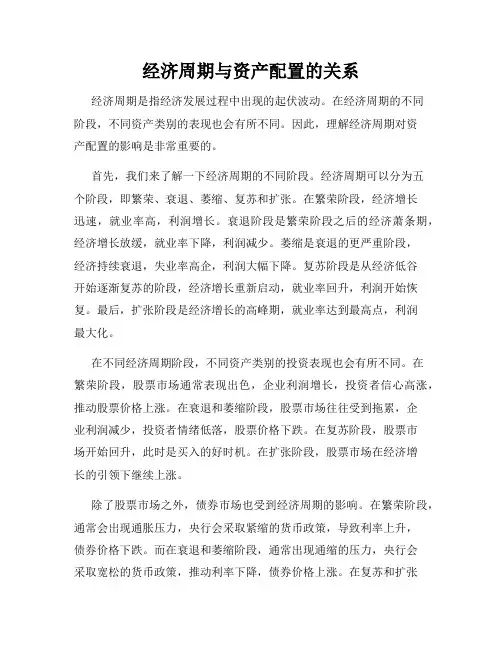 经济周期与资产配置的关系