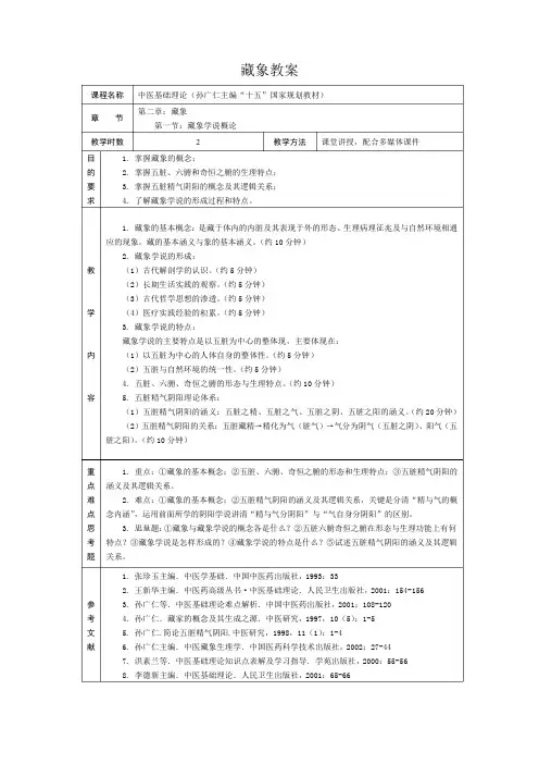 藏象教案_精品文档