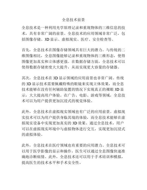 全息技术前景