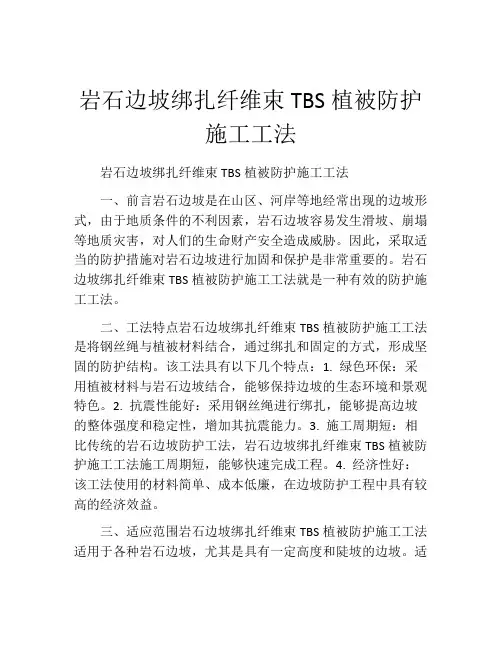 岩石边坡绑扎纤维束TBS植被防护施工工法