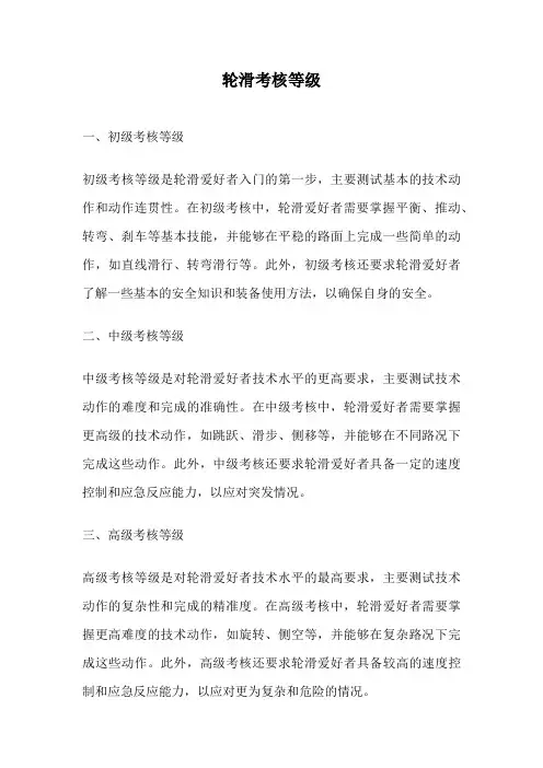 轮滑考核等级