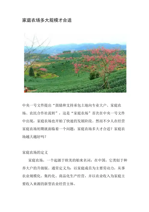 家庭农场多大规模才合适