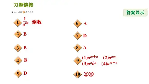 人教版八年级上册数学习题课件第15章15.2.5整数指数幂及其性质