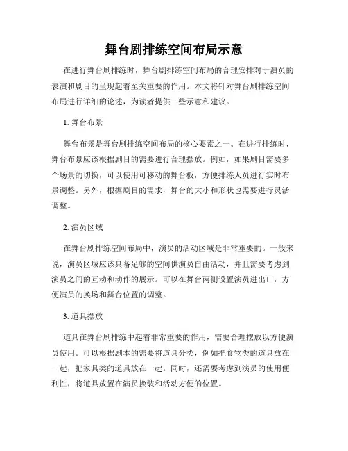 舞台剧排练空间布局示意