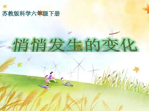 2019苏教版六年级下册科学第一单元获奖课件 2 悄悄发生的变化